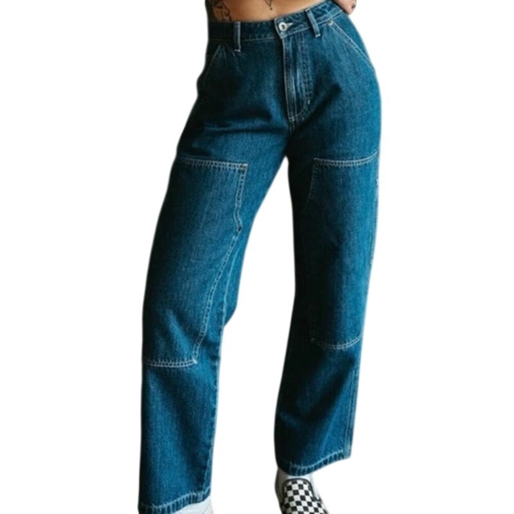 P&Co Women's 304 Albion Carpenter Jeans Blue Denim High Rise UK 10 US 6
